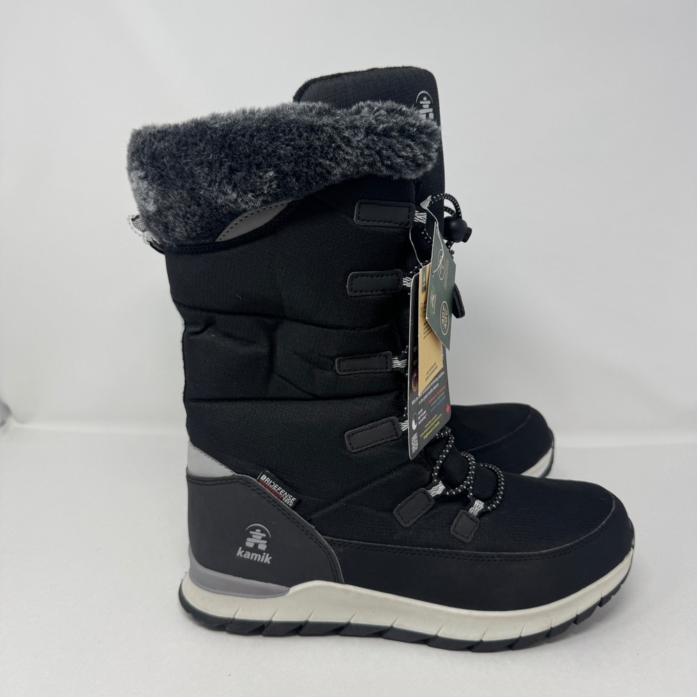 Kamik Prairie 2 Womens Black Waterproof Insulated Winter Snow Boots Size 7 NEW